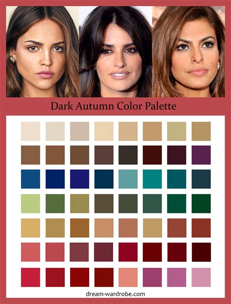 dark autumn celebrities|dark deep autumn color palette.